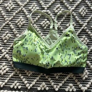 Nike Indy techno glitch neon sports bra XL